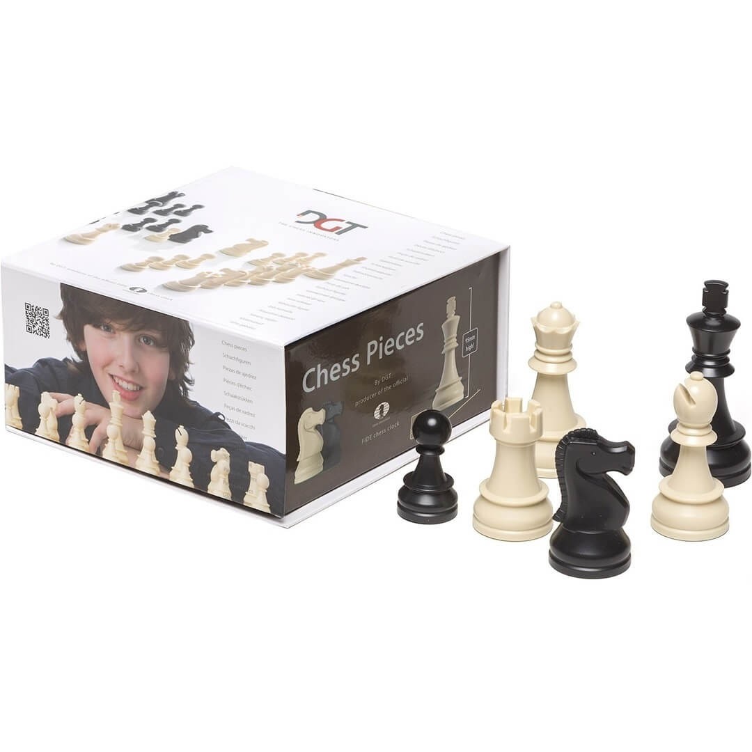 DGT Weighted Plastic Chess Pieces 95mm in Gift Box