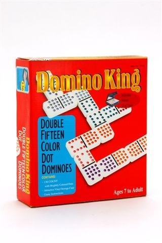 Dominoes - Domino King, double 15, colour dots