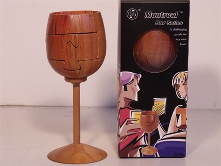 Montreal 3D Puzzles - Wine Glass Puzzle, Wood