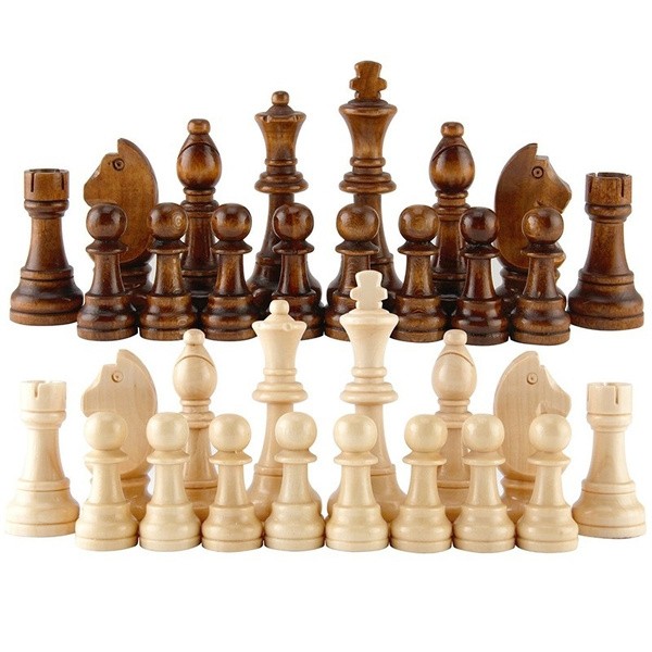 Chess Pieces - Wooden in a Poly Bag