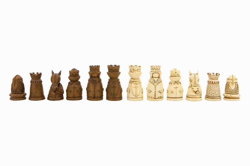 Dal Rossi  Medieval Chess Pieces Polyresin  ONLY, Board NOT INCLUDED