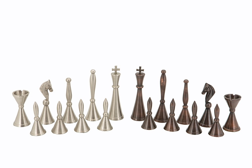Dal Rossi Italy, Staunton Metal Chessmen ONLY