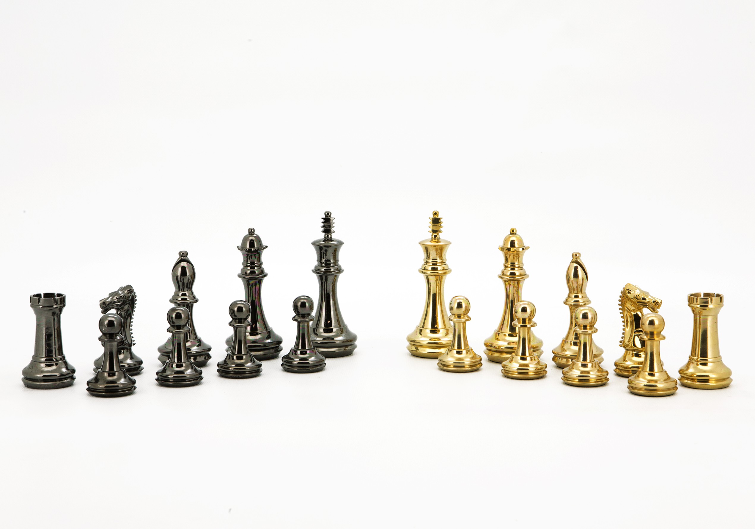 Dal Rossi Italy, Heavy Brass Staunton Chessmen ONLY 110mm