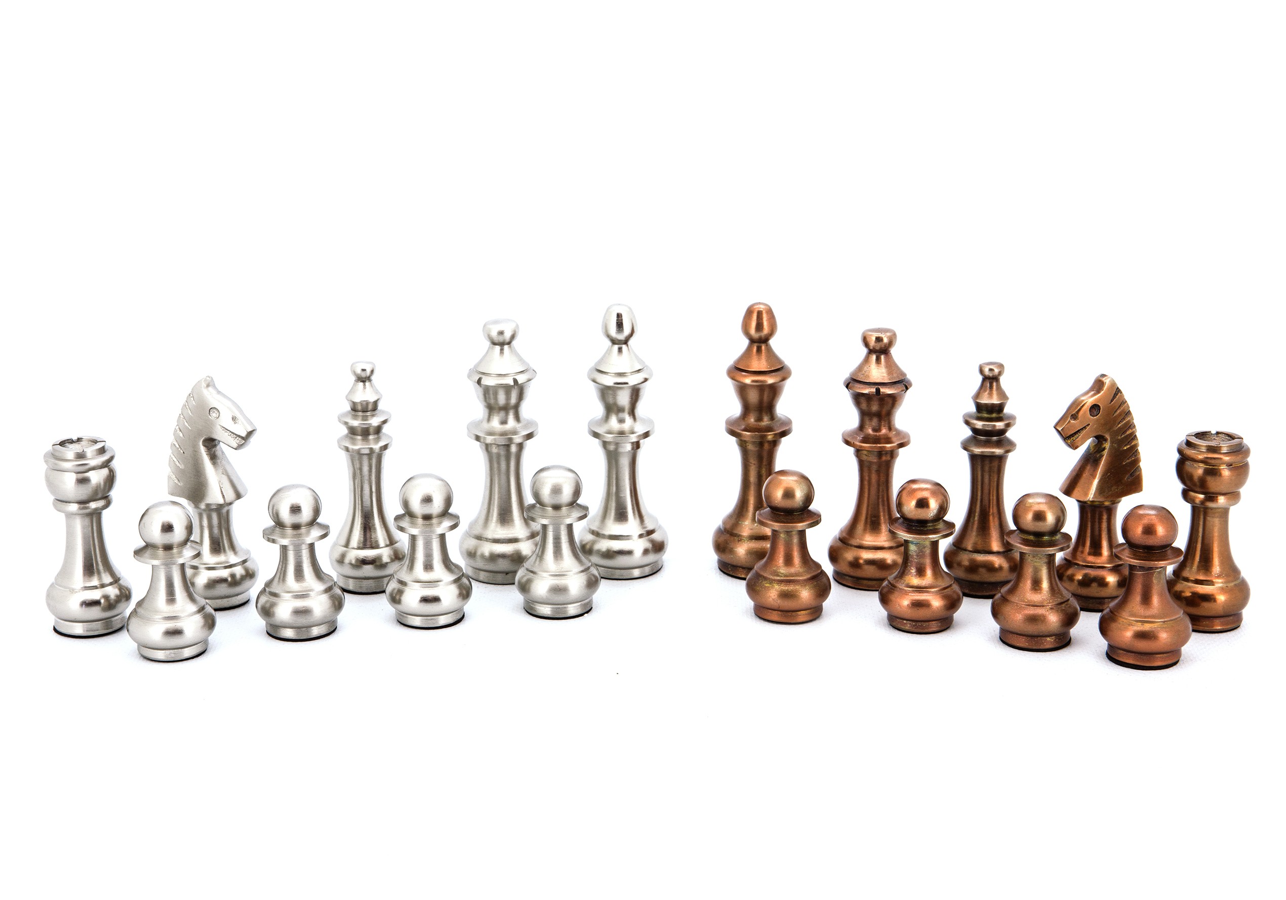 Dal Rossi Italy, Metal Copper and Silver Chessmen ONLY 100mm