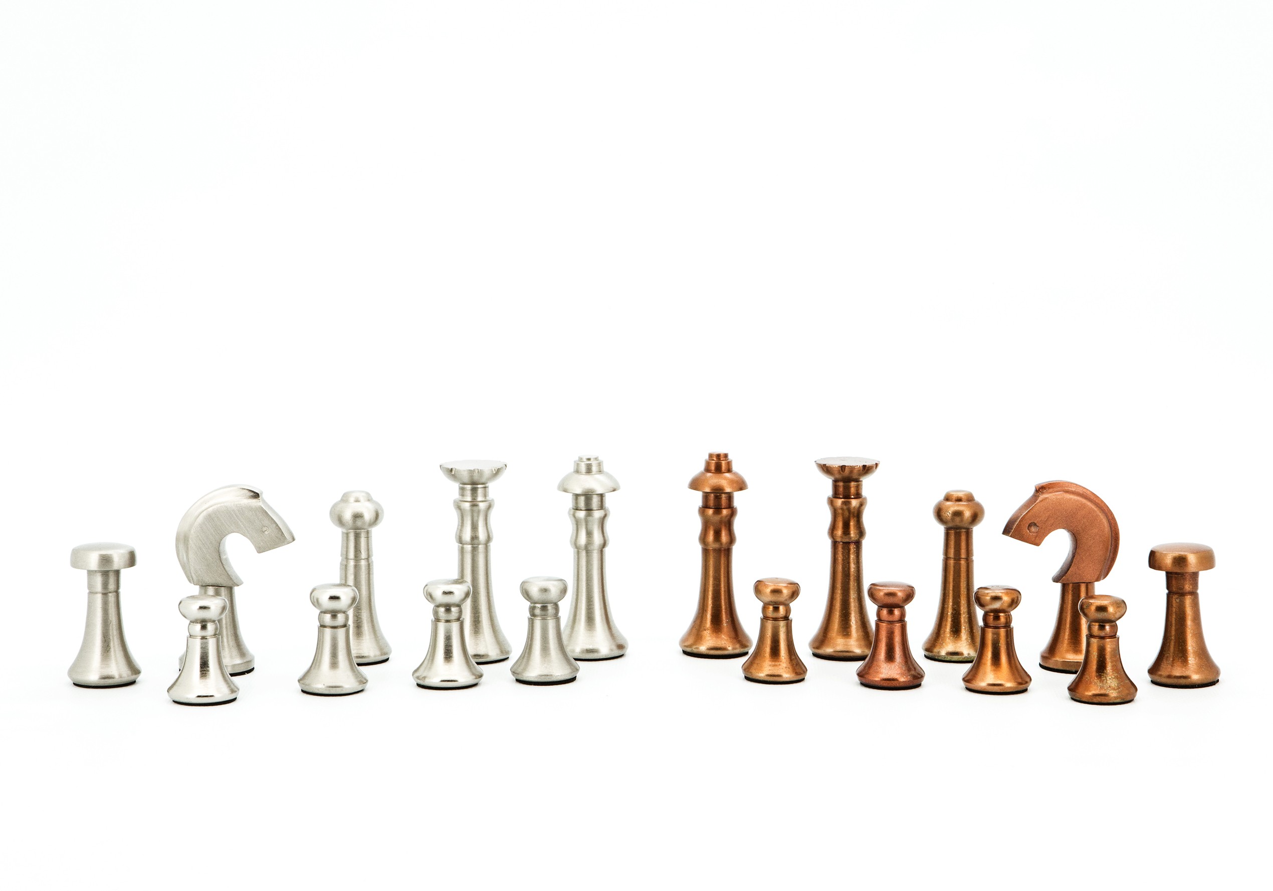 Dal Rossi Italy Chess Pieces Metal Copper and Silver 80mm Chessmen ONLY