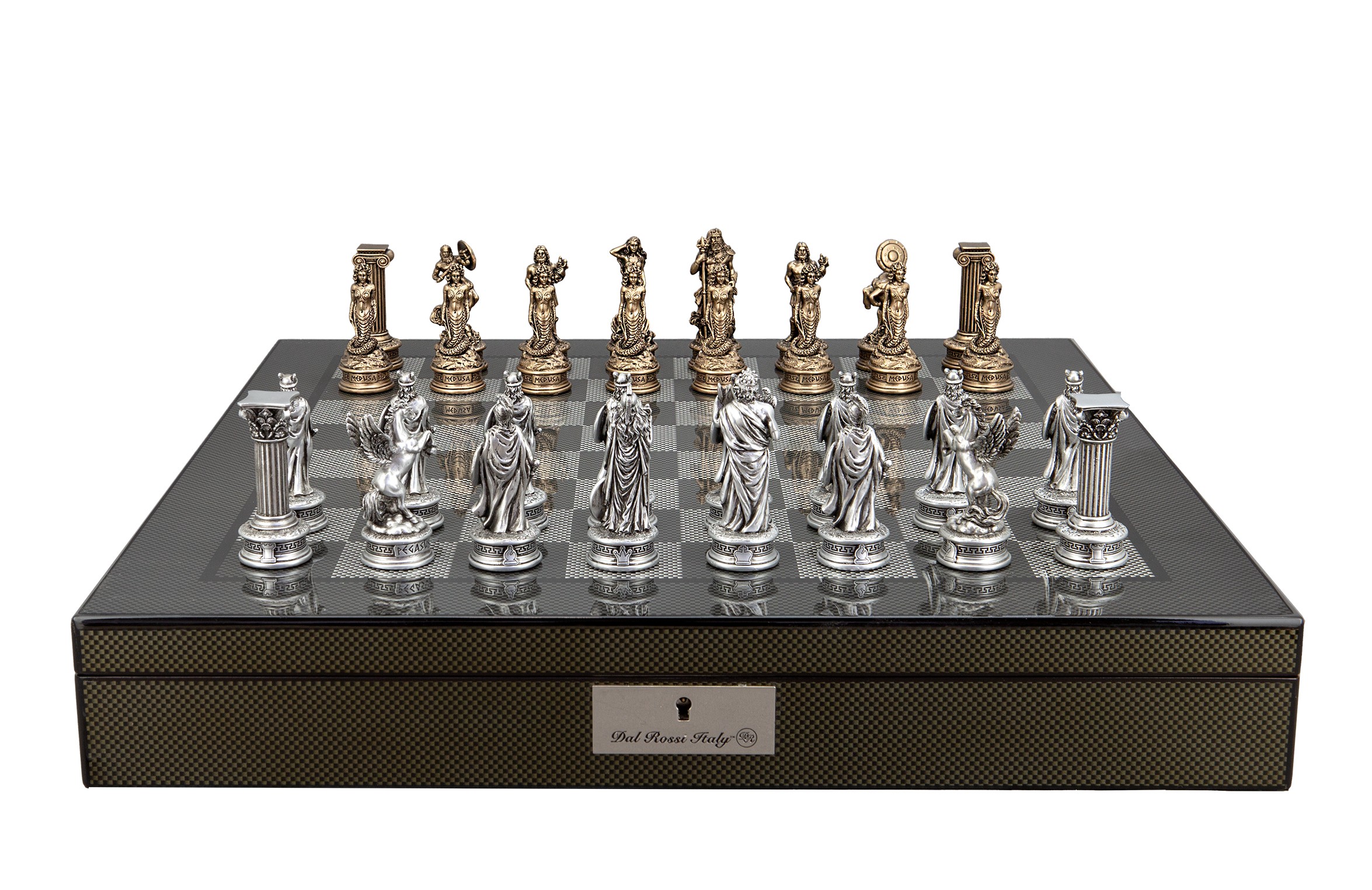 Dal Rossi Italy European Warriors on a Carbon Fibre Finish, Chess Box 20” with compartments