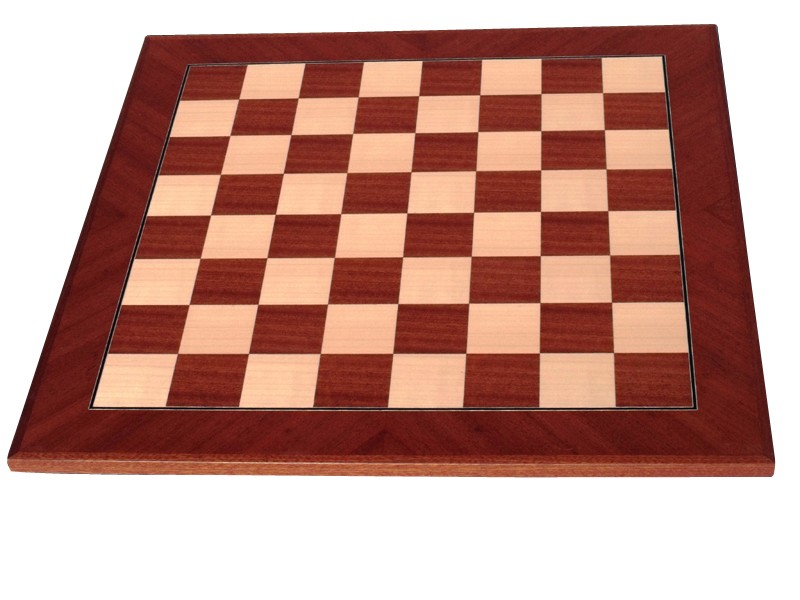 Dal Rossi Chess board, Mahogany/Maple, 40cm Chess Board