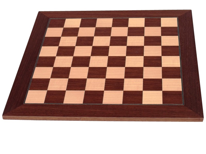 Dal Rossi Chess board, Palisander/Maple, 40cm Chess Board