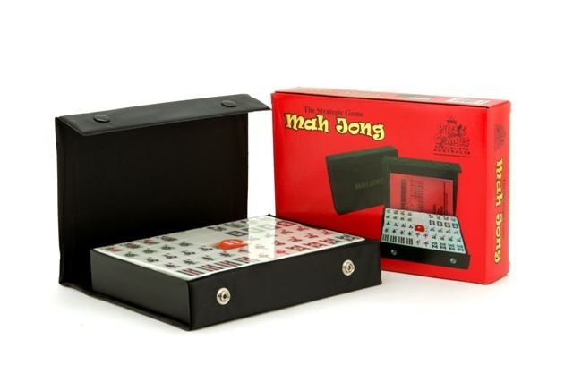 Mahjong, black vinyl case, 28cm