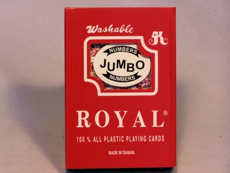 Playing Cards - Royal 100%plastic, large index, Single Pack
