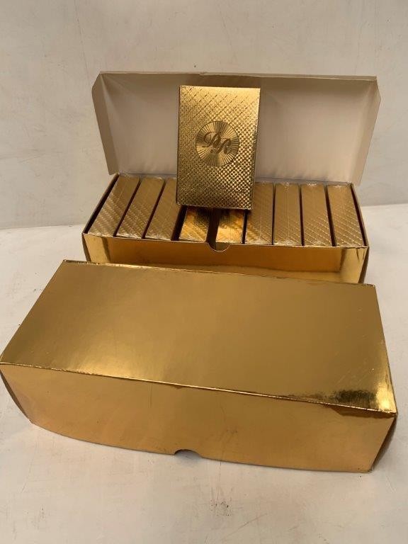 Dal Rossi Italy Luxury 24k 99.9% Genuine Gold Plated Playing cards DISPLAY of 10.