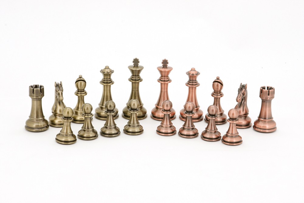 Dal Rossi Italy Bronze and Copper Weight  Chess pieces110mm Chess Pieces ONLY