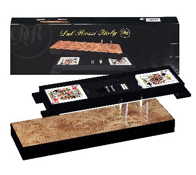 Dal Rossi Cribbage Wood / comes with two packs of playing cards 