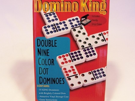 Dominoes - Domino King, double 9, colour dots,spinners