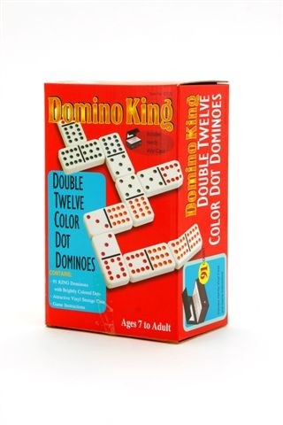 Dominoes - Domino King, double 12, colour dots, spinners