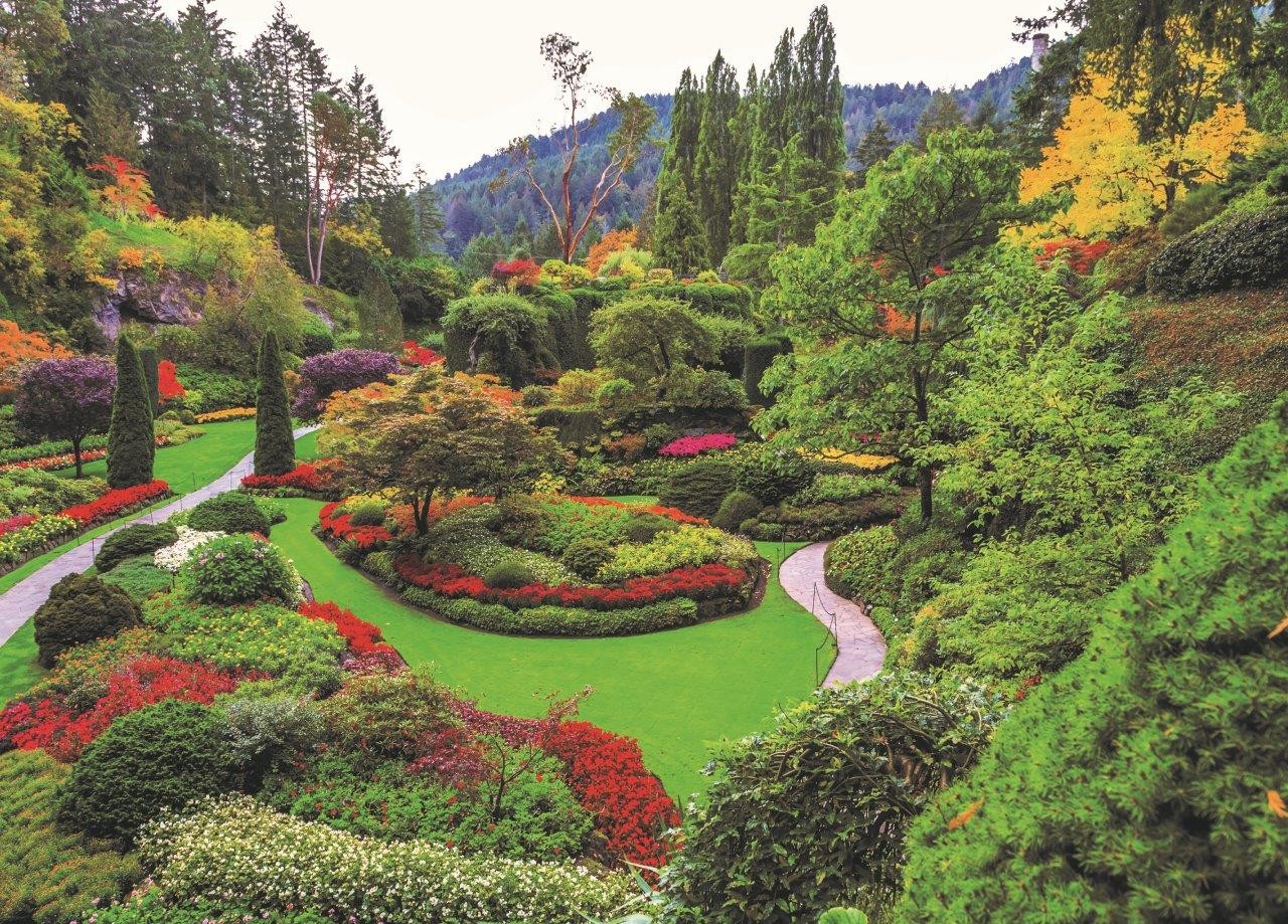 Enigma Brand 1000pc Jigsaw - Butchart Garden Vancouver Island  (Made From 100% High Quality European Blue Board From Holland)