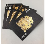 Dal Rossi Italy Luxury Black Playing Cards and Gold & Silver Plated writing.