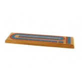 Cribbage board, 3 track, Coloured
