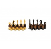 Dal Rossi Italy, Staunton Metal and  Wood Gold 100mm Chessmen ONLY