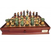 Dal Rossi Italy Robin Hood Chess Set with Drawers 20" 