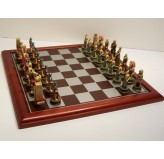 Hand Painted Theme Polyresin Chess - Crusaders Chess pieces 75mm pieces, Board Not Include