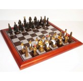 Hand Painted Theme Polyresin Chess - Egyptian Chess pieces 75mm pieces, Board Not Include