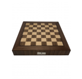 Dal Rossi Italy Chess Box Walnut Inlaid 20” with compartments