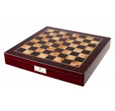 Dal Rossi Italy Chess Box  Mahogany Finish 20" with compartments