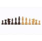 Chess Pieces - French lardy, Boxwood/Sheesham95mm Wood Double Weighted