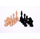 Chess Pieces - Ebony / Boxwood 95mm Wood Double Weighted"
