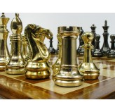 Dal Rossi Italy, Heavy Brass Staunton Chessmen ONLY 110mm