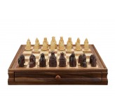 Dal Rossi Italy Isle of Lewis Chess Set with Drawer 15"