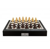 Dal Rossi Italy Isle of Lewis Chess Set with Black Bevelled Edge  18"