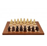 Dal Rossi Italy Isle of Lewis Chess Set on a Mahogany / Maple, 40cm Chess Board