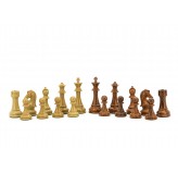 Dal Rossi Italy Brown and Box Wood Grain Finish 110mm Chess Pieces ONLY