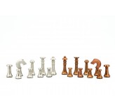 Dal Rossi Italy Chess Pieces Metal Copper and Silver 80mm Chessmen ONLY