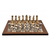 Dal Rossi Italy European Warriors on a Palisander / Maple, 40cm Chess Board