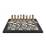 Dal Rossi Italy European Warriors on a Black / Erable, 40cm Chess Board