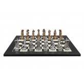 Dal Rossi Italy European Warriors on a Black / Erable, 50cm Chess Board