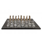 Dal Rossi Italy European Warriors on a Carbon Fibre Finish, 50cm Chess Board