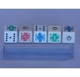 Dice - Poker dice set, plastic pack