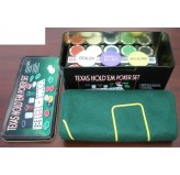 Texas Holding Chip Set - Texas Holding 200 Chip poker Set with mat