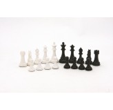 Dal Rossi Italy Black and White Weight  pieces110mm Chess Pieces ONLY