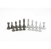 Dal Rossi Italy Silver and Black Weight  Chess pieces110mm Chess Pieces ONLY