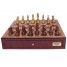 Dal Rossi Italy, Chess Box with drawers 18" (Red Mahongany Finish) with 85mm Wooden Double Weighted Sheesham Pieces