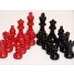 Chess Pieces - Classic Jaques Boxwood,red & black, 95mm Wood Double Weighted
