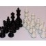 Chess Pieces - Classic Jaques Boxwood Black & White 85mm Wood Double Weighted
