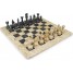 Chess set, Onyx, 12" Fossil /Black